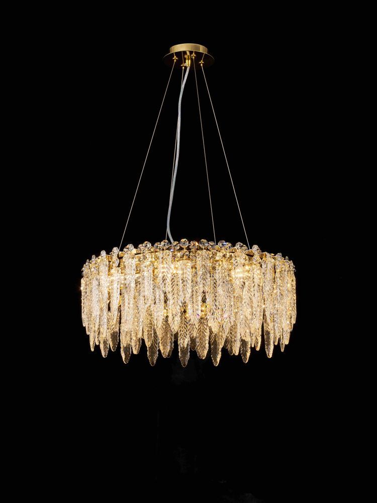 Люстра Ø500 x H190 (1200) мм, E14 8 x 40W (320W) NewRgy H GOLD (Золото) M67-ф500*H190(1200) H GOLD