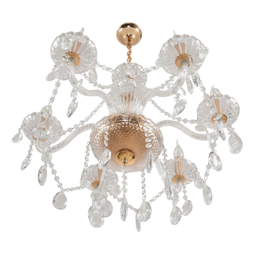 Люстра подвесная 18*50*97-97 см, 6*E14*40W, Lumion Alissa 8376/6, золотой