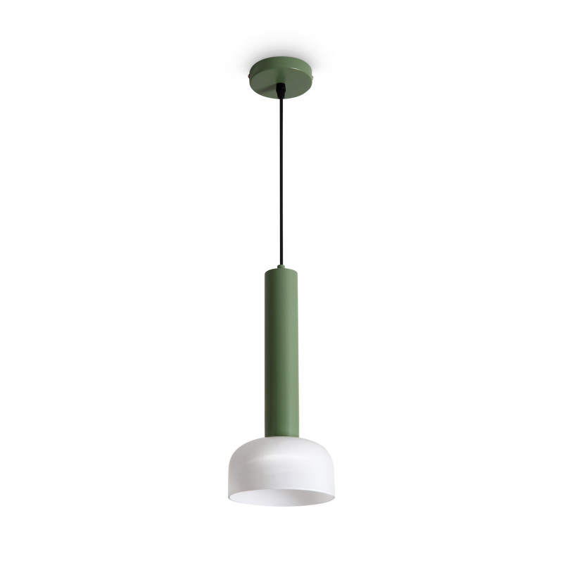 Подвесной светильник 15*15*236 см, LED, 5W, 3000К, Freya Barries FR6185PL-L5GN зеленый