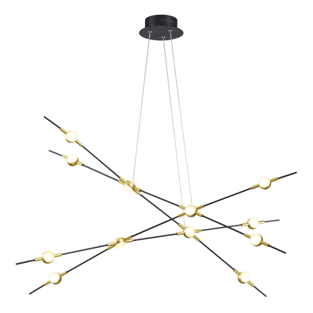Подвесной светильник Odeon Light Costella 3906/48L, 48W LED, 4000K,  золото-черный