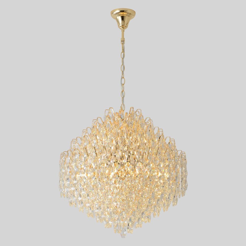 Подвесная люстра 60 см, Crystal Lux HEDONIST SP16, золото