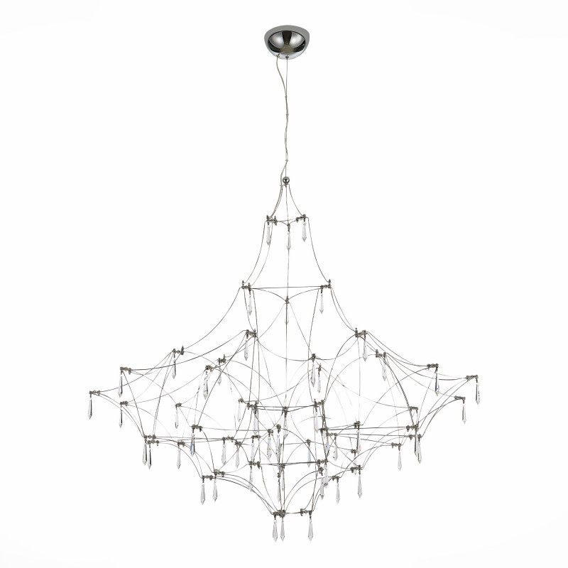 Люстра подвесная 120 см, 51W, 3000K ST LUCE GRAVETTA SL797.113.114 Хром, Прозрачный