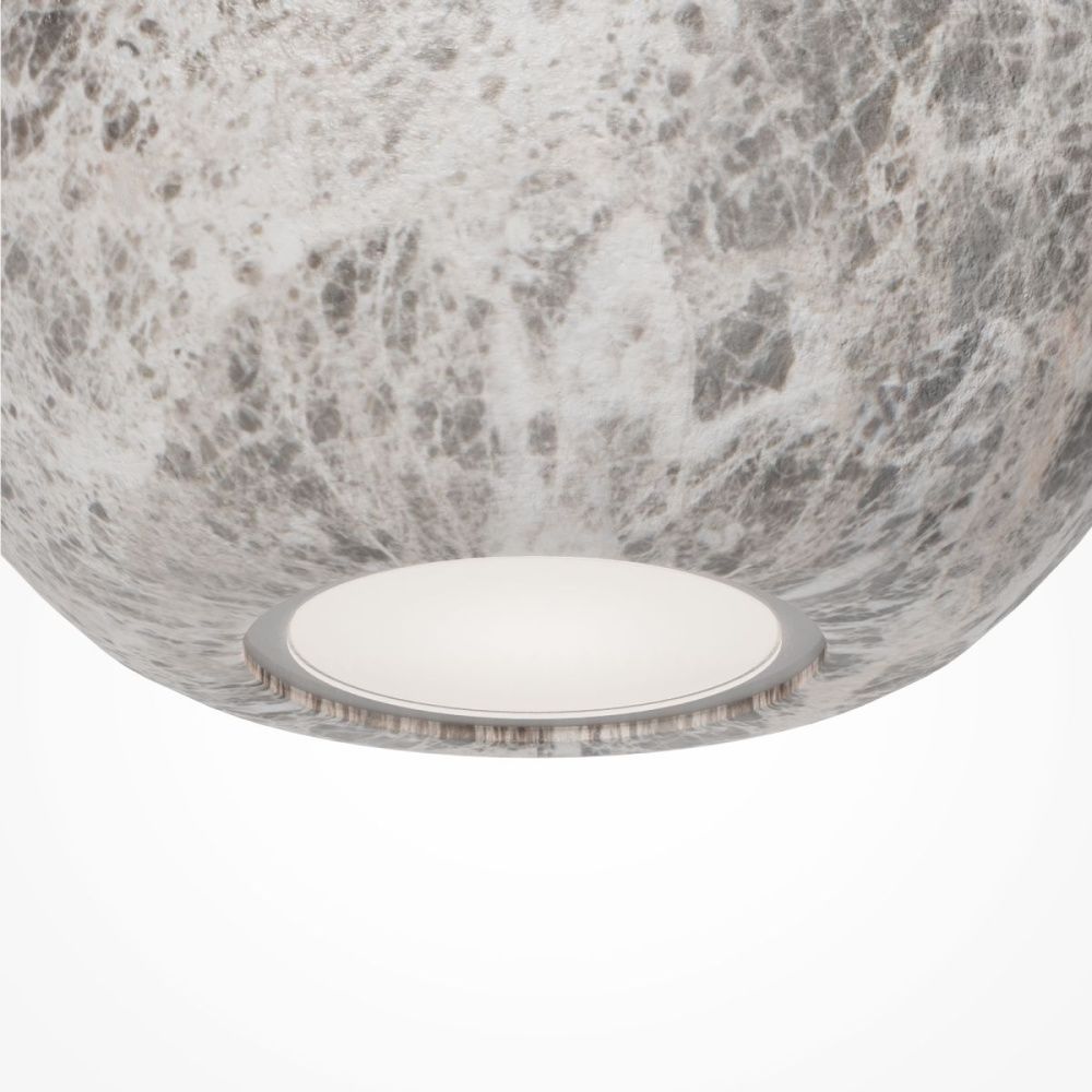 Подвесной светильник 12 см, Maytoni Basic Texture MOD461PL-01GR, черный-мрамор