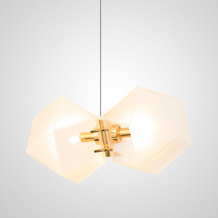 Подвесной светильник Gabriel Scott Welles Glass L2 40*40*35 см, 2*G9*40W, ImperiumLoft 40.2275-0, Золотистый