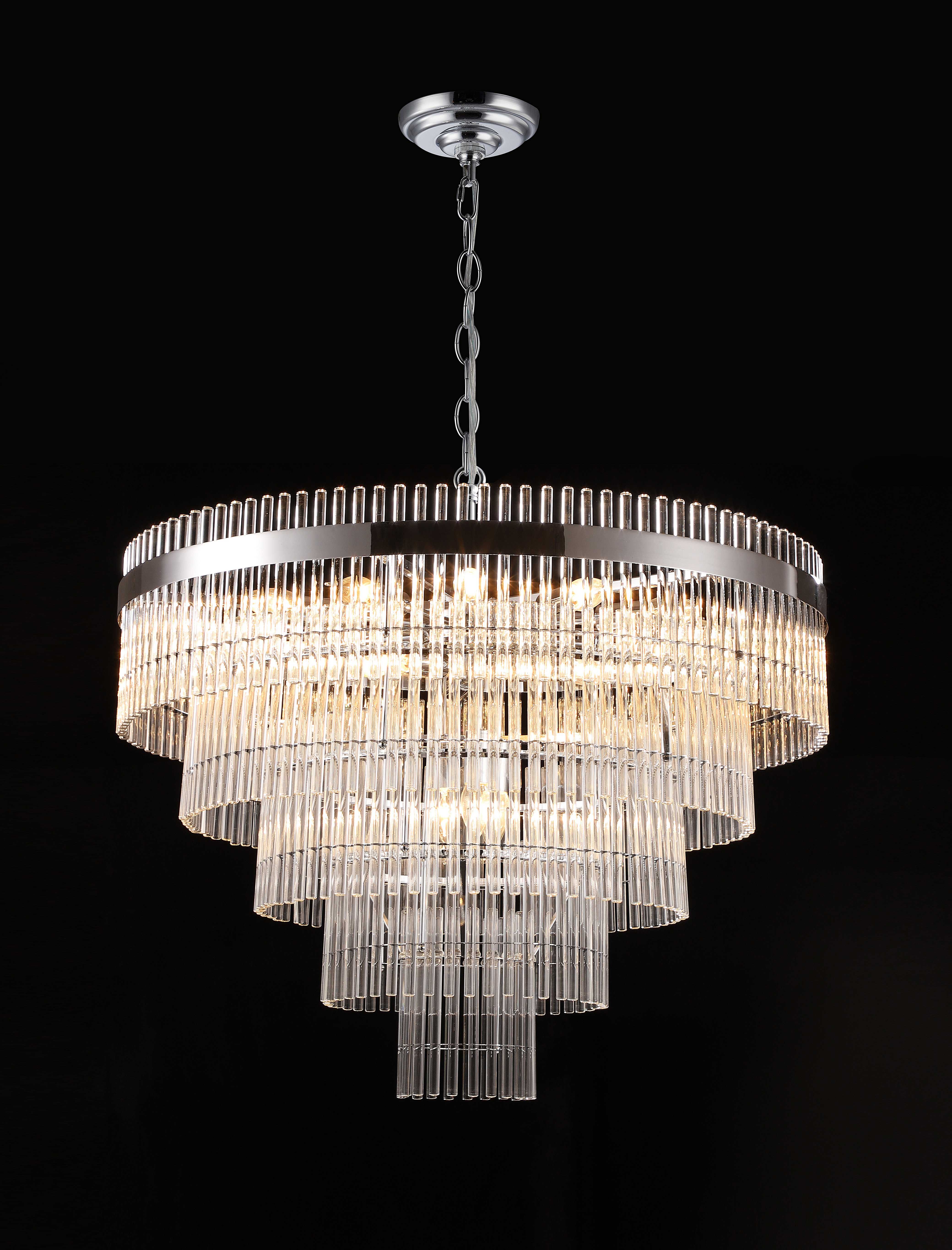 Люстра  800*600, 18*E14, 40W NewRgy Cristallo 16G-ф800 CHROME, Хром