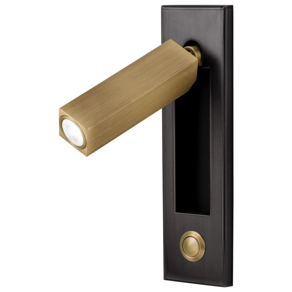 Бра Chelsom WALL LED DOCK BRASS 17*5*17 см, 1*LED*3W, 4000K, ImperiumLoft 2000000118499, Латунь, Чёрный