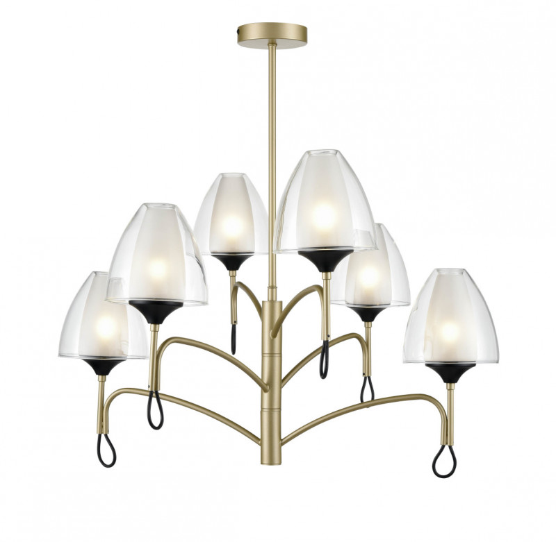 Подвесная люстра  70*70 см, 6*G9 шампань, черный Vele Luce Oro VL5654P16