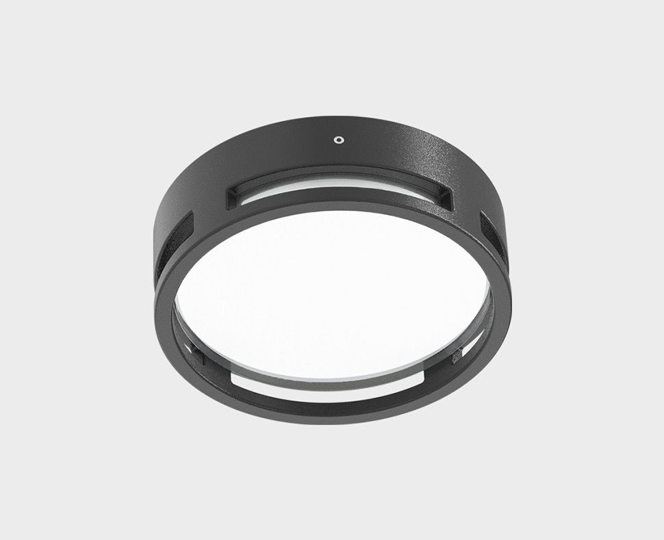 Уличный потолочный светильник 23 см, 15W, 3000K, Italline IT6027, темно-серый