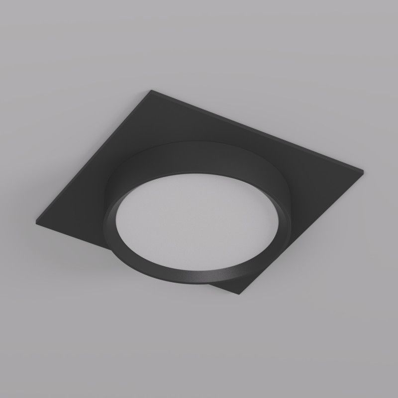 Светильник встраиваемый 11*11*4,5 см, 1*GX53*15W, Denkirs FLAT DK2091-BK, черный