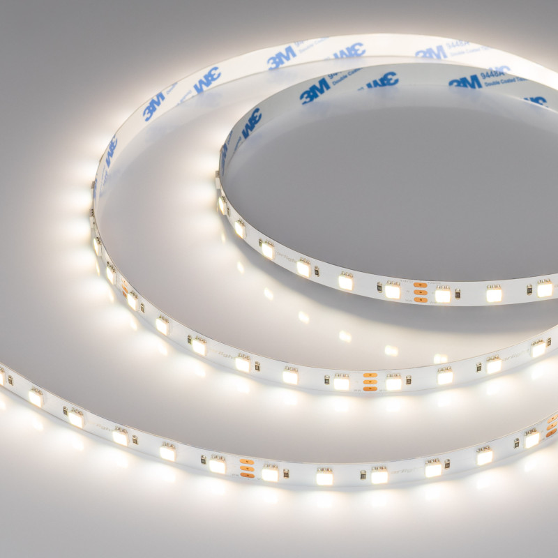 Лента RT-B60-10mm 24V White-MIX 2Ch (14.4 W/m, IP20, 5060, 5m) (Arlight, Изменяемая ЦТ) 025214(1). Цена указана за 5 метров. Продается кратно 5 метрам.