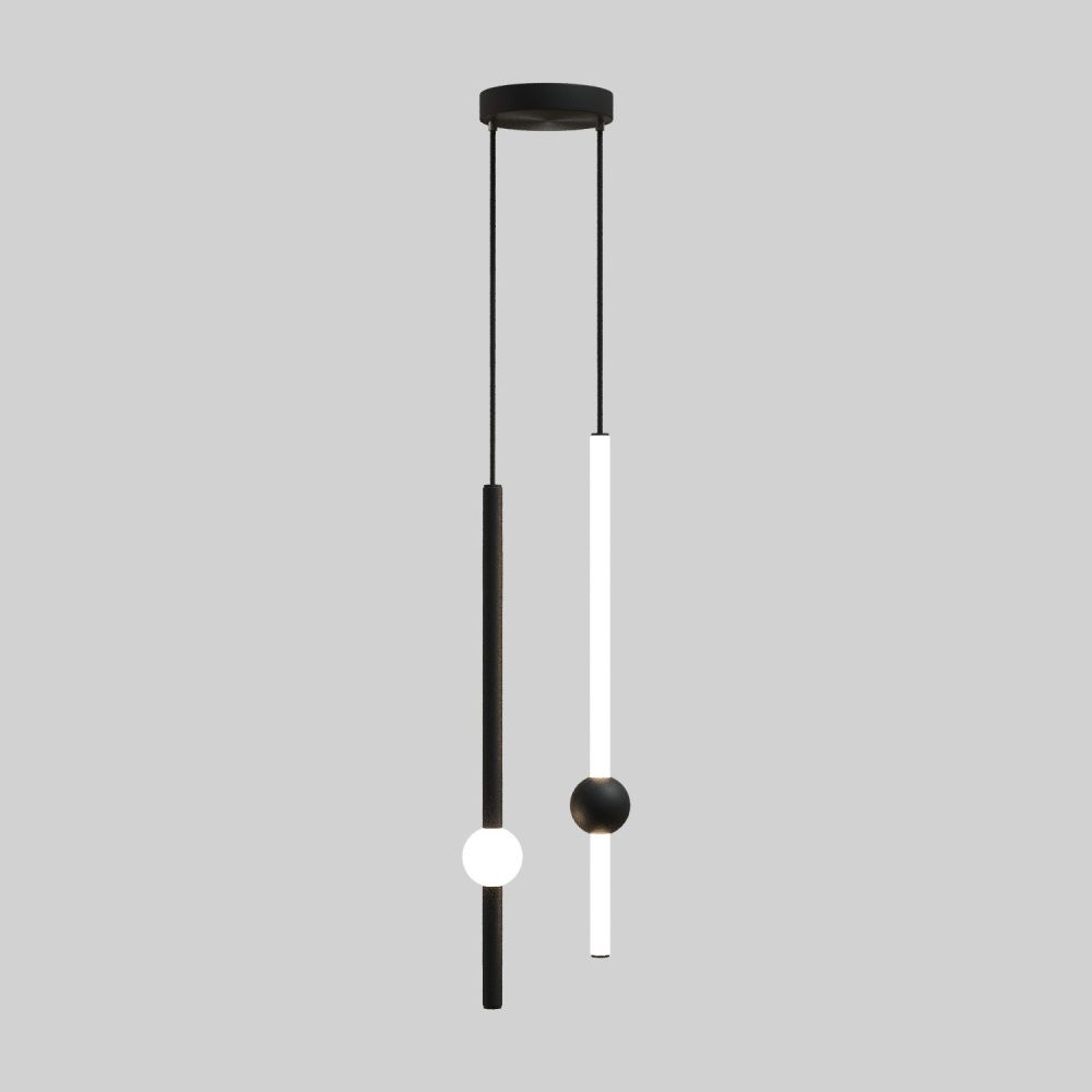 Подвесной светодиодный светильник Inodesign Orion Black Double High 40.9020