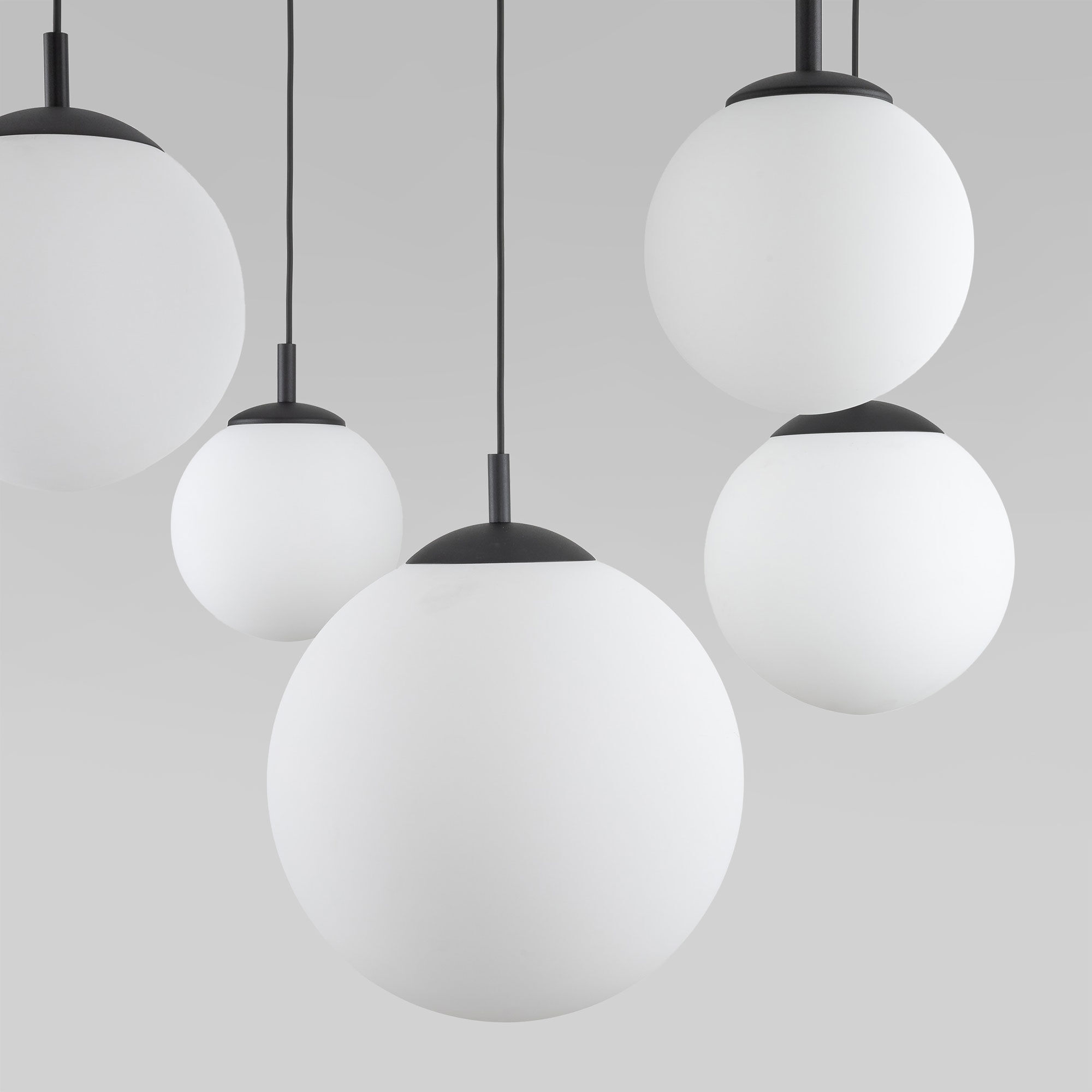 Подвесной светильник 80*80*220 см, 5*E27, W,  TK Lighting Esme 4791, черный
