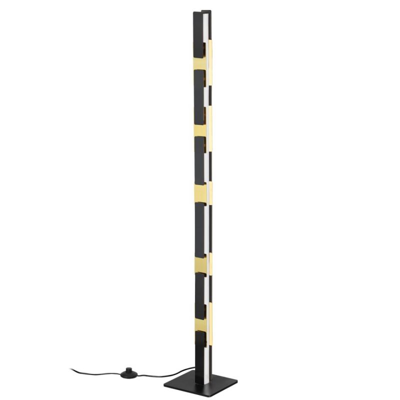 Светодиодный светильник 149 см, 36W, 3000K, Odeon Light Fierro 4991/36FL, черный-золото