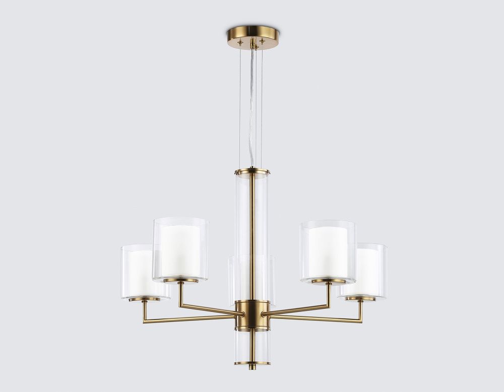 Подвесная люстра **44-126 см, 5*E14*40W, K, Ambrella Light High Light LH56011, латунь