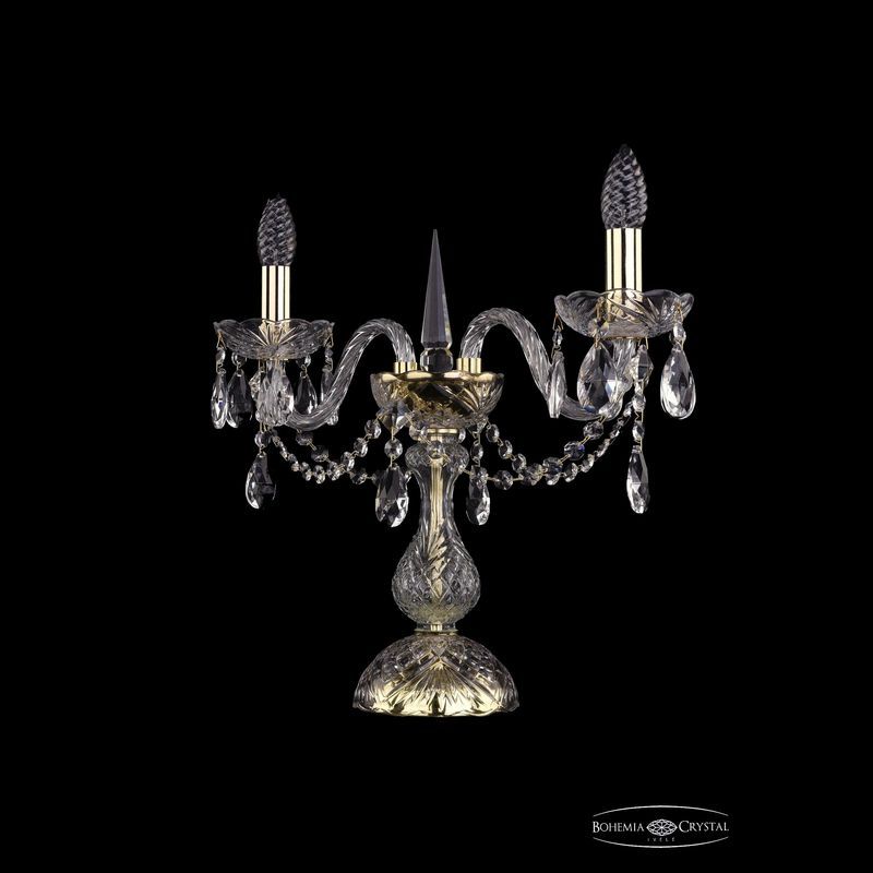 Настольная лампа Bohemia Ivele 1406L/2/141-39/G, диаметр 44 см, золото