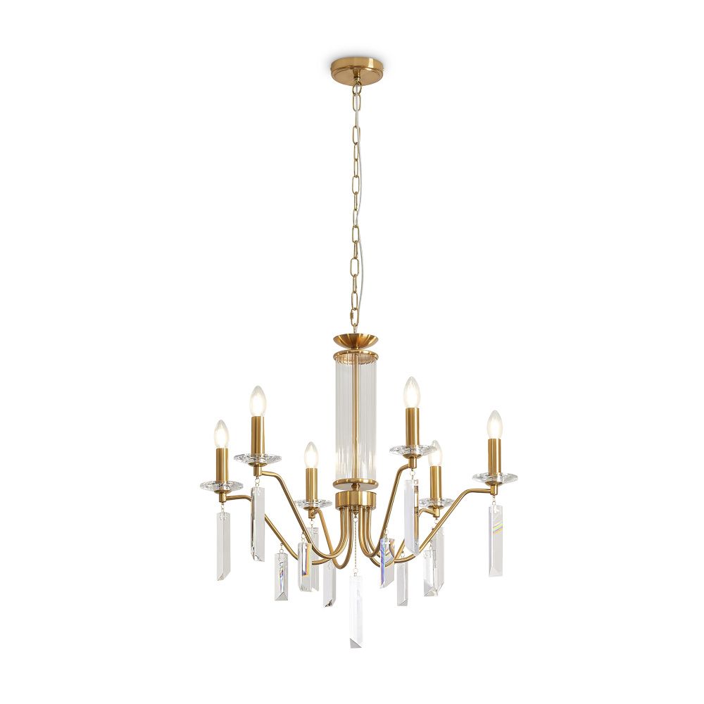 Подвесной светильник 81-168 см, 6*E14*40W Freya Harvest FR2041PL-06BS, Латунь