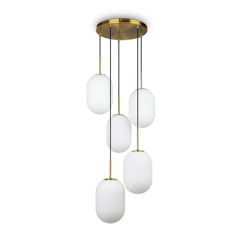 Светильник 49 см, Freya Crystal FR1012PL-05BS , латунь