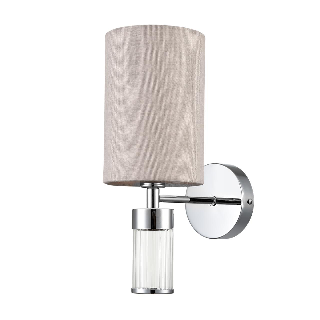 Бра 12*31 см, 1*E14 Lumion ARNIKA 6585/1W хром, бежевый