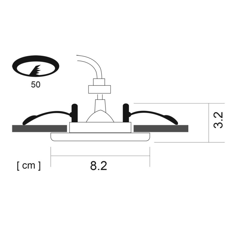 Врезной светильник Arte Lamp Praktisch A1203PL-1AB, античная бронза