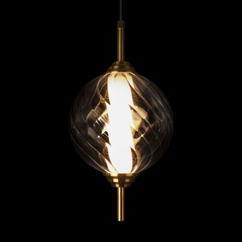 Подвесной светильник *15*-27,5 см, 1*LED*30W, 4000K, LOFT IT Helix 10421/B Smoke, бронзовый