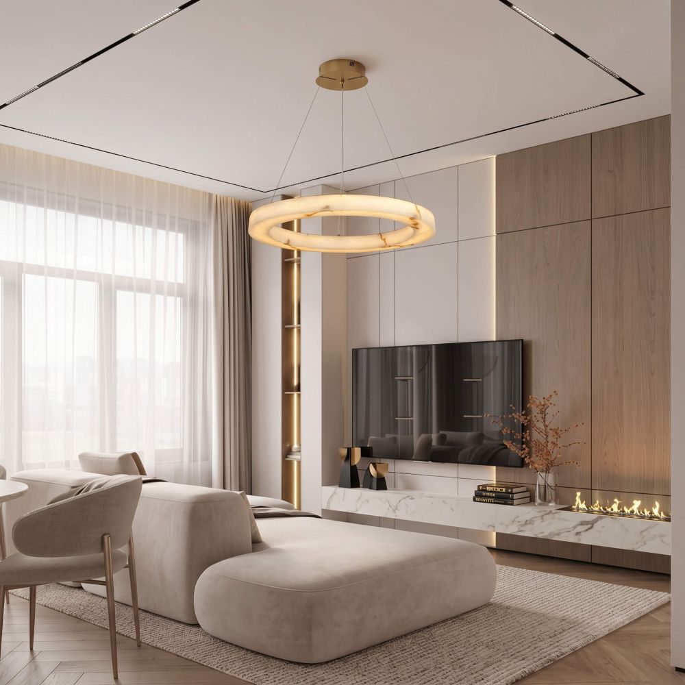 Подвесной светильник *80*6-180 см, *LED*49W, 3000-6000K, MODELIGHT  MDL.8484.800PL BS, Латунь