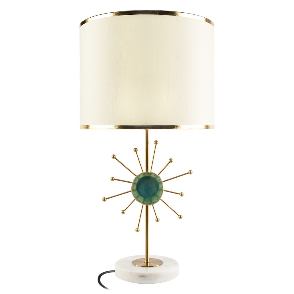 Настольная лампа 56 см, LOFT IT Agate 10514T Green, золото