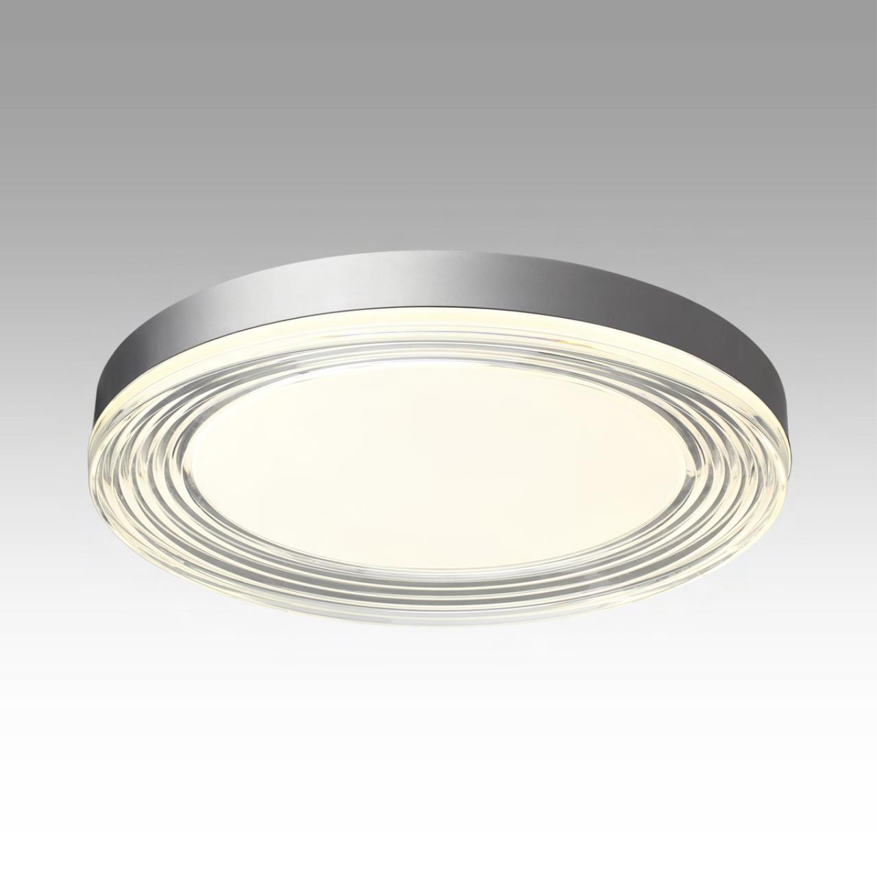 Настенно-потолочный светильник 50*6 см, LED 112W 4000K Sonex Infinita 7728/112L серебро/прозрачный
