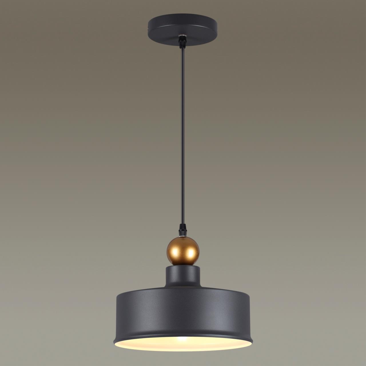 Подвесной светильник Odeon Light Bolli 4088/1 черный, диаметр 25 см