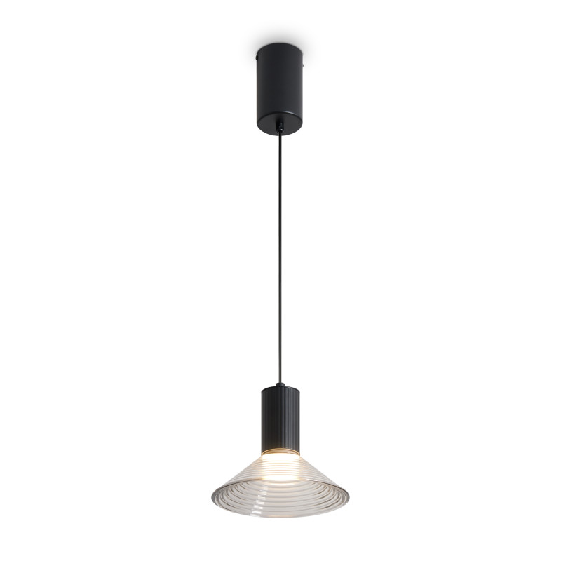 Подвесной светильник 18*200 см, LED, 6W, 3000К, Freya Lake FR6179PL-L6B черный