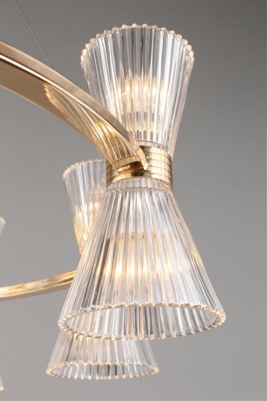 Подвесная люстра 85*70-170 см, 16*E14, 40W, Aployt Elinor APL.801.03.16, золотой