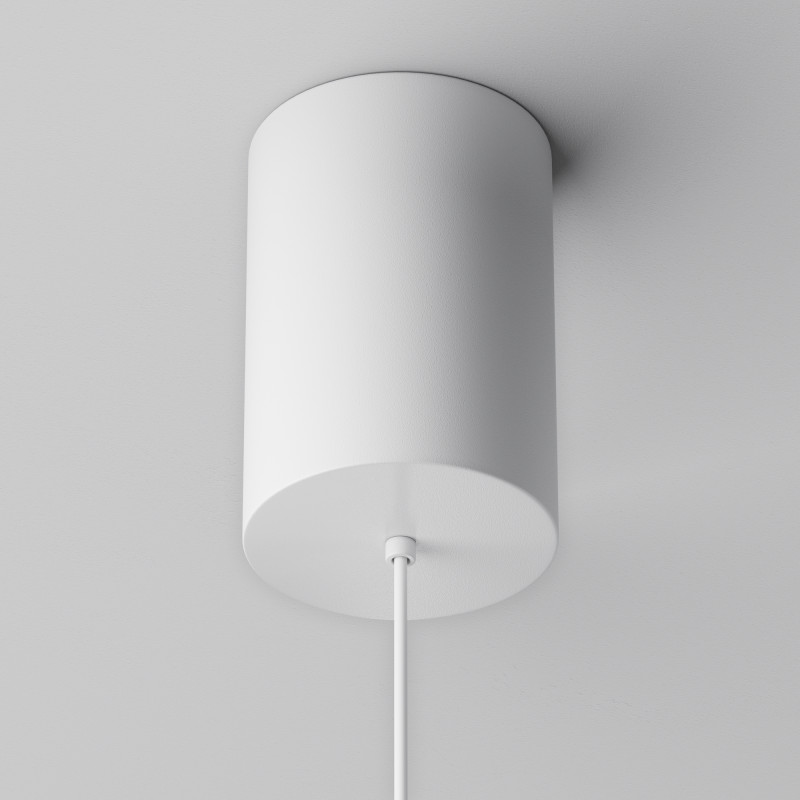 Подвесной светильник 18,5*18,5*195 см, LED, 12W, 4000К, Maytoni Technical PLATO P076PL-L12W4K-W белый