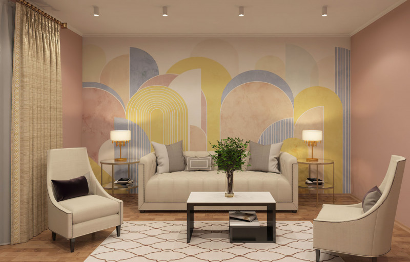 Настольная лампа Favourite Cosmo 2993-1T, D300*H450, латуни, абажур из глянцевой бежевой ткани