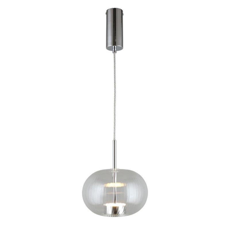 Подвесной светильник 22*50-145 см, 1*LED, 12W, 3000K, Aployt Ambr APL.057.16.12, хром