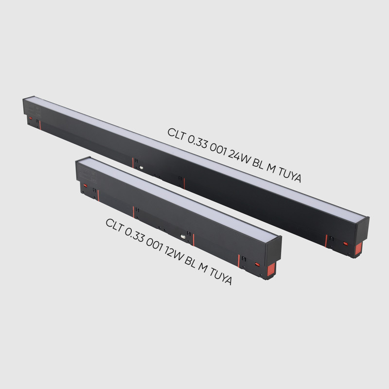 Светильник трековый магнитный 30 см, 12W, 2700-6500K, Crystal Lux CLT 0.33 001 12W BL M TUYA, черный