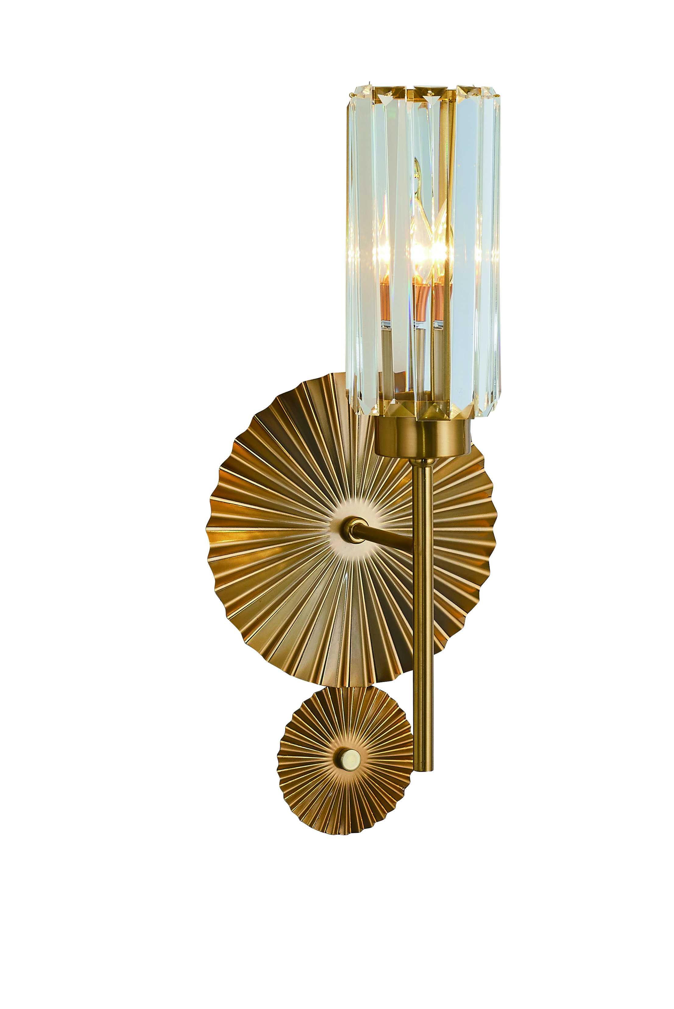 Бра 190*210*500, 1*E14, 40W NewRgy Floristics W2790P/1A PLATING BRASS+CLEAR, PLATING BRASS+CLEAR