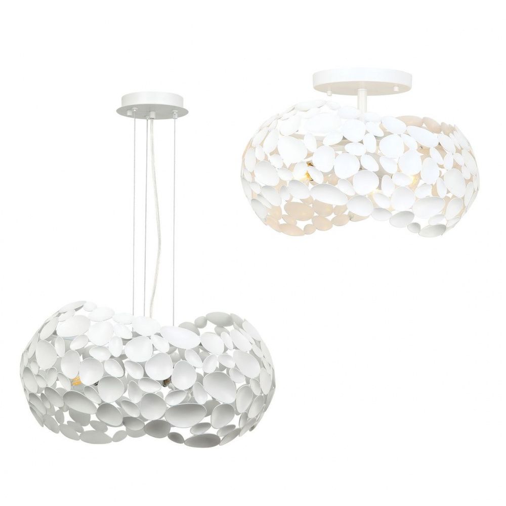 Люстра 2в1 Favourite Gittus 2011-3PC, D470*H250/1450, белый