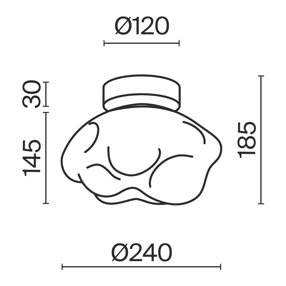 Светильник *24*-18,5 см, *LED*8W, 3000K, Maytoni Malleata MOD516CL-L8PT3K, Платина