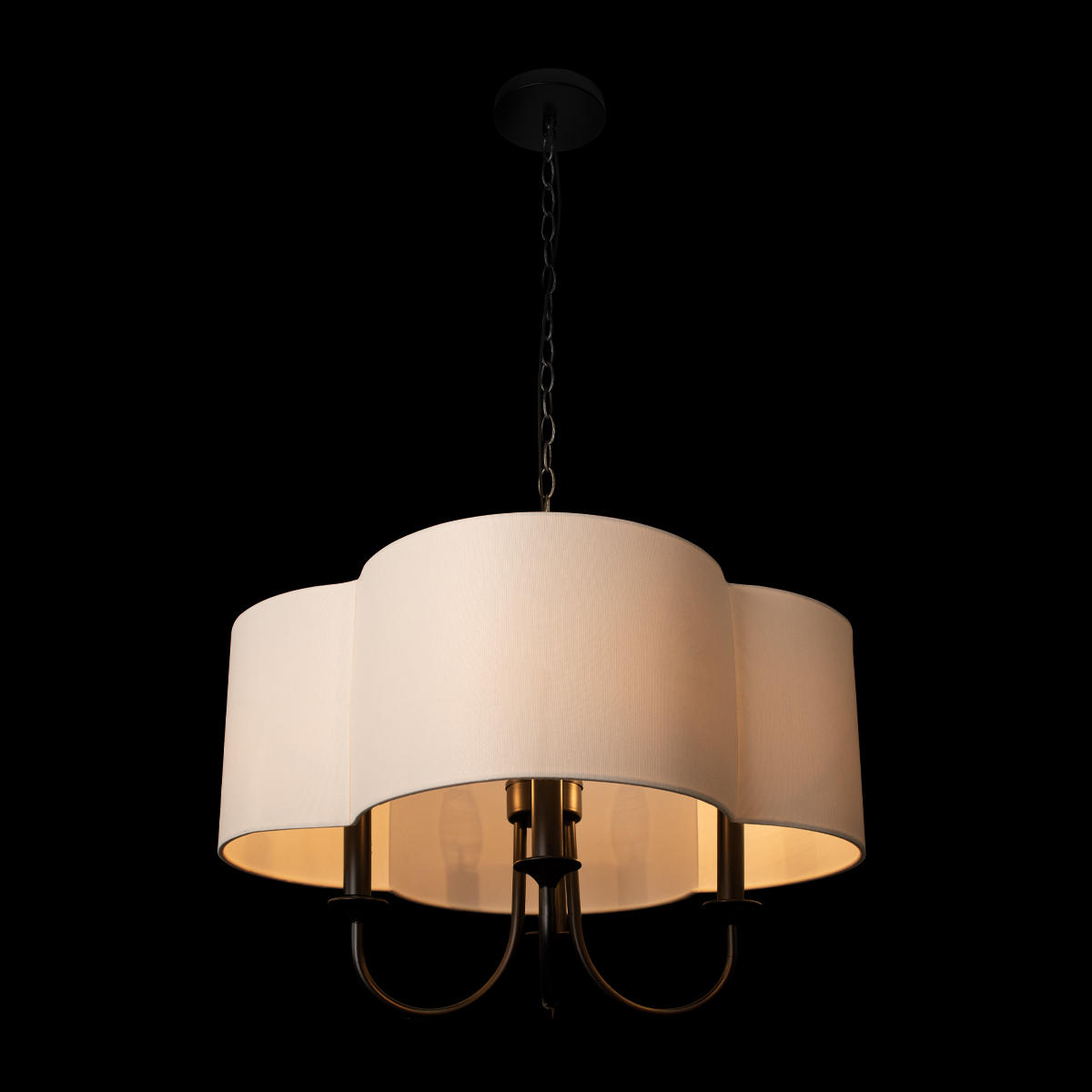 Подвесной светильник 59*59*59/143 см, 4*E14 LOFT IT Silence 10303P Black черный