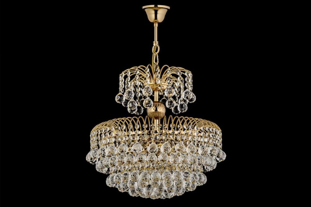 Люстра подвесная *40*40 см, 5*E14*40W, Arti Lampadari Pompei Gold Pompei E 1.5.40.100 G, золотой