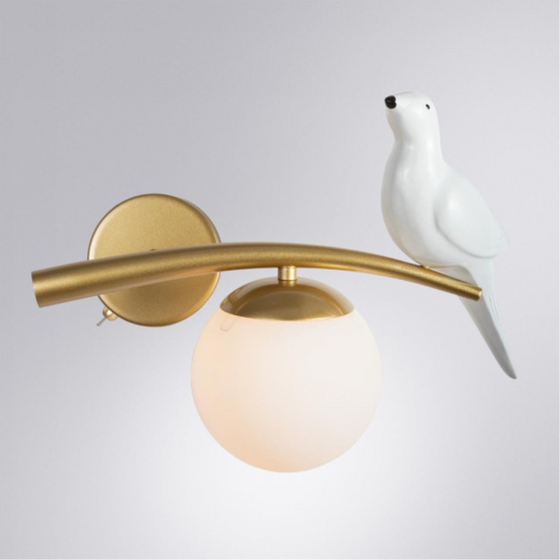 Бра с птичкой Arte Lamp ELTANIN A3422AP-1GO золото