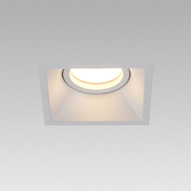 Встраиваемый светильник 9,3*9,3*-4 см, 1*GU5.3*50W, K, Lightstar Domino G214506, белый