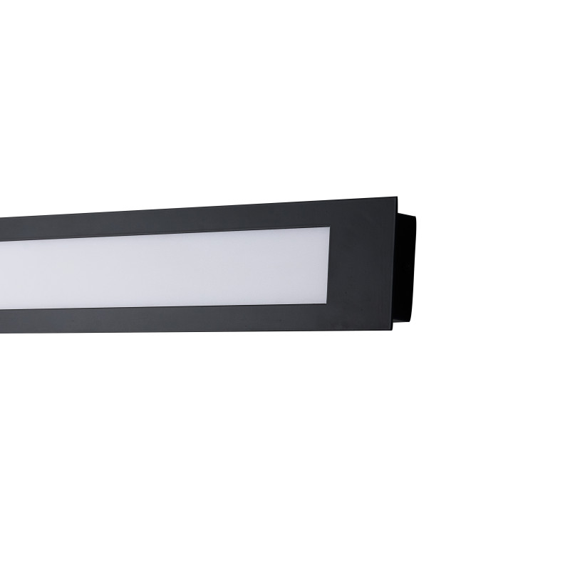 Бра Favourite Meridiem 4004-2W, D35*W90*H800, каркас черного цвета, рассеиватель из белого акрила, возможность вертикального и горизонтального монтажа