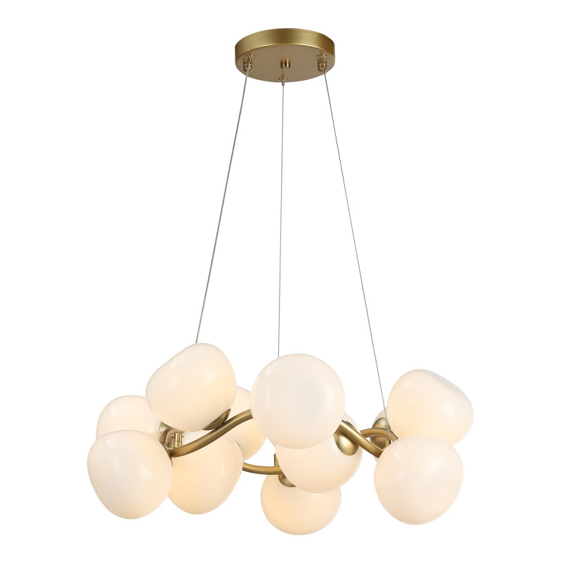 Светильник подвесной 54*200 см, 12*G9, 20-25 м2 ST LUCE SWEVEN  SL1519.303.12 латунь