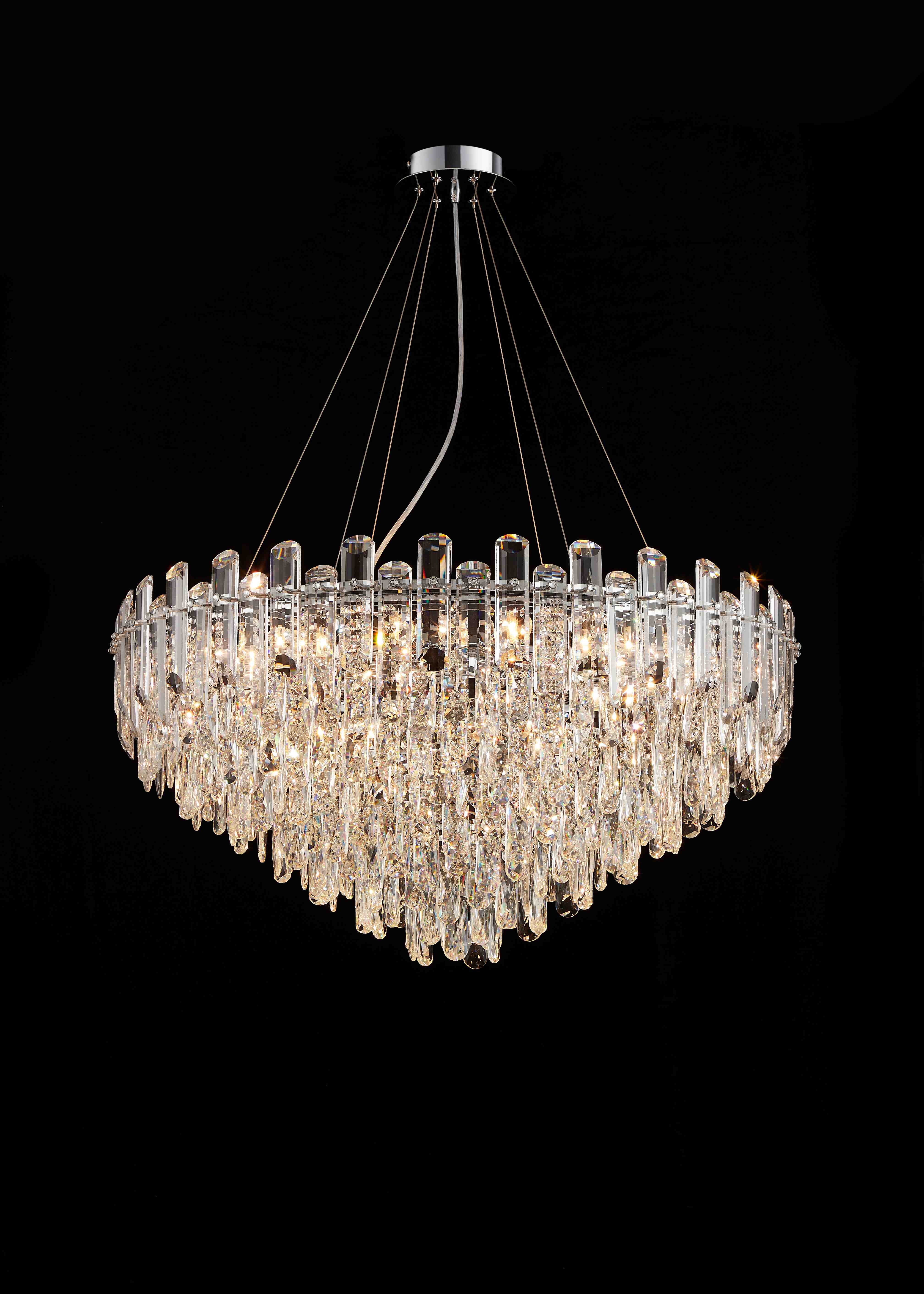 Люстра  800*420, 18*E14, 40W NewRgy Cristallo NW076-ф800*H420 CHROME, H GOLD