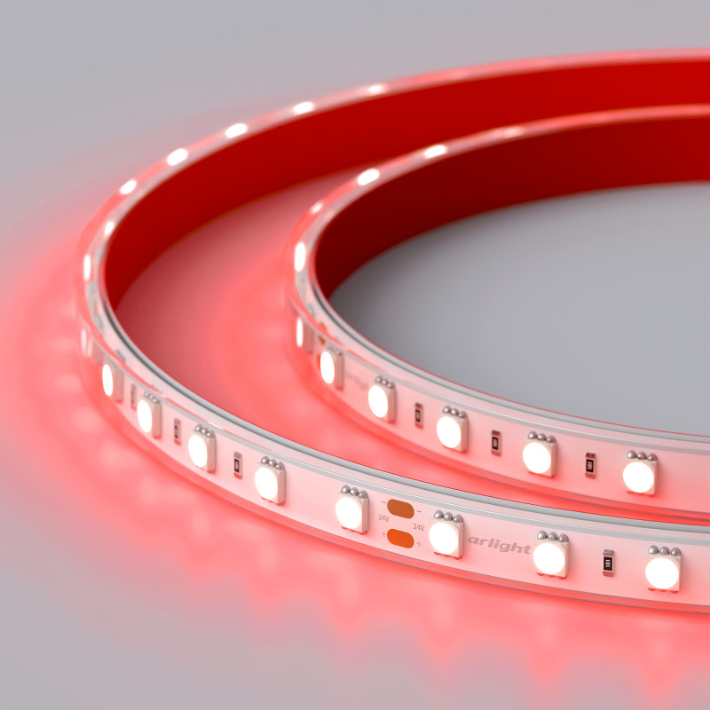 Лента герметичная RTW-PFS-B60-13mm 24V Red (14.4 W/m, IP68, 5060, 5m) (Arlight, 14.4 Вт/м, IP68) 036463. Цена указана за 5 метров. Продается кратно 5 метрам.