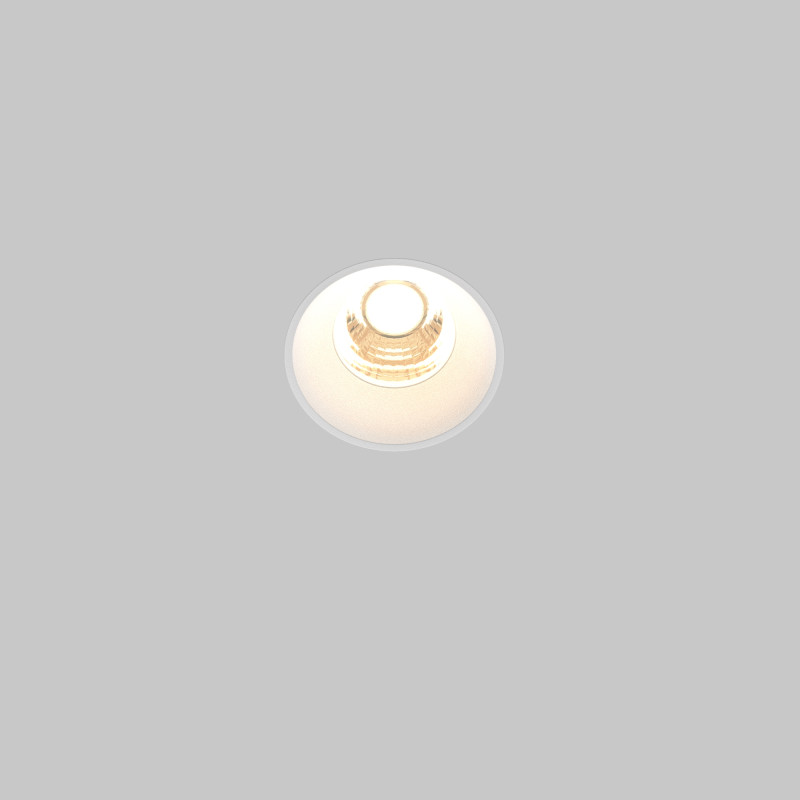 Встраиваемый светильник 5,4*5,4*5,3 см, LED, 7W, 3000К, Maytoni Technical ROUND DL058-7W3K-TRS-W белый