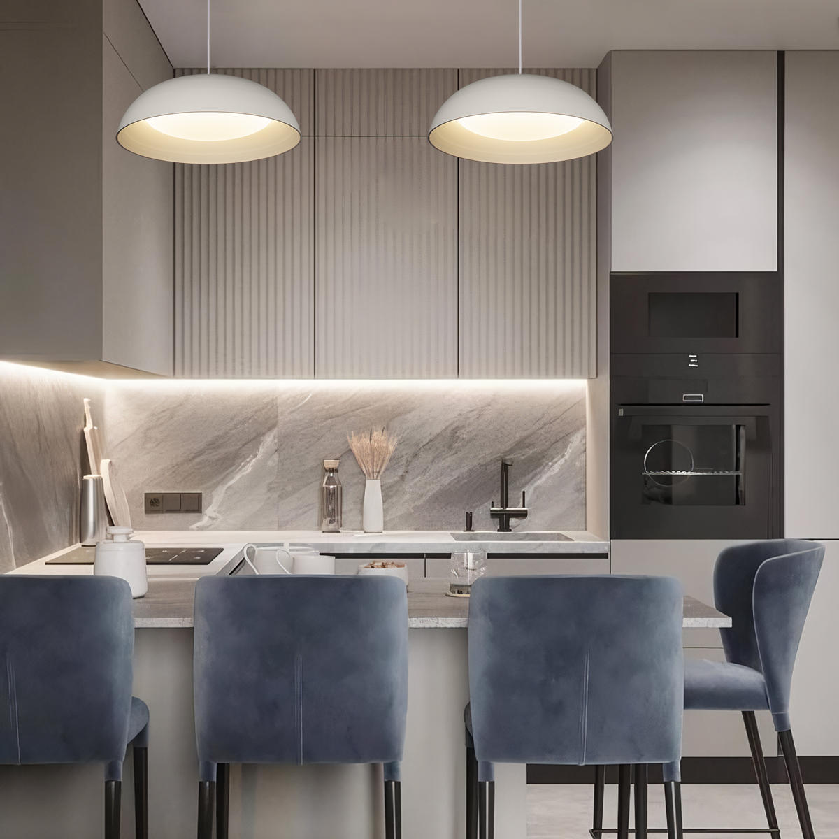 Подвесной светильник 50 см, 1*LED*30W 4000K белый LOFT IT Cappello 10229P White