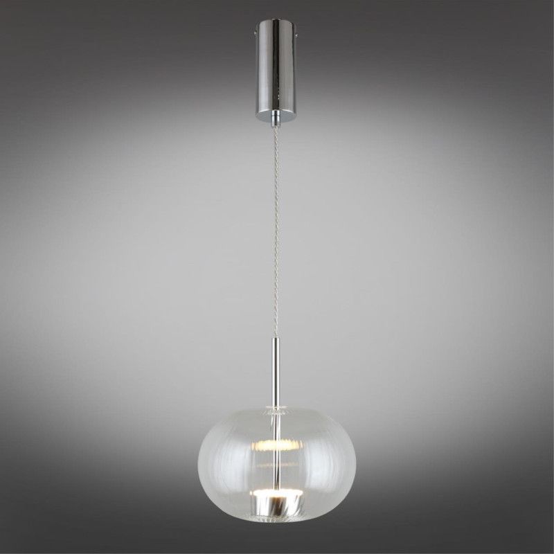 Подвесной светильник 22*50-145 см, 1*LED, 12W, 3000K, Aployt Ambr APL.057.16.12, хром