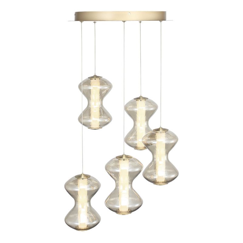 Каскадная люстра *45*-200 см, 1*LED, 28W, 3000K, ST-Luce Spine SL6136.233.01, золотой