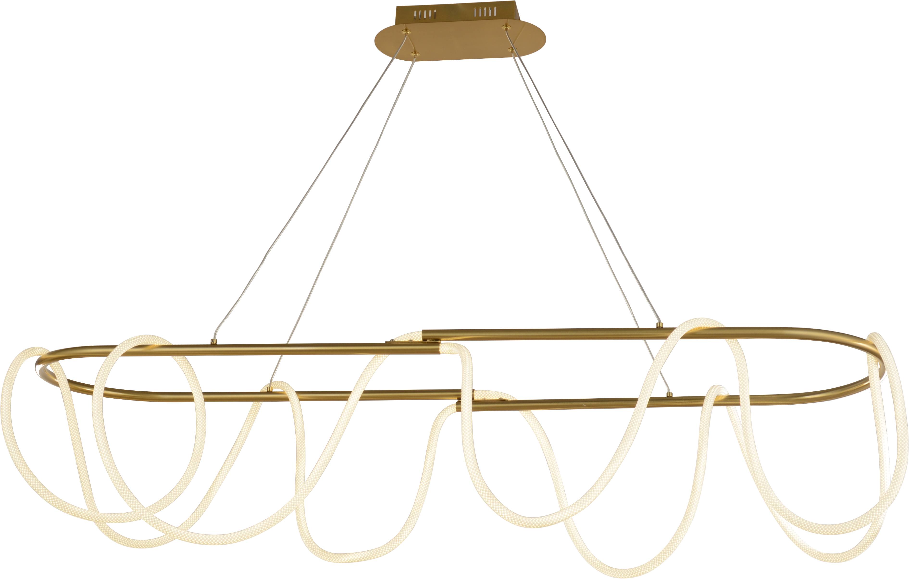 Люстра 1500*300*1000, LED, 60W 4000K NewRgy LED 7564-1PA GD ANTIQUE BRASS, Античная бронза